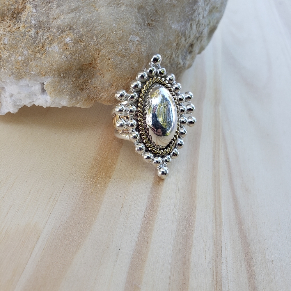 Large Statement Unique Sterling Ring - image 1
